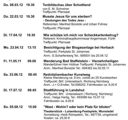 Aktivkreis Termine 2012
