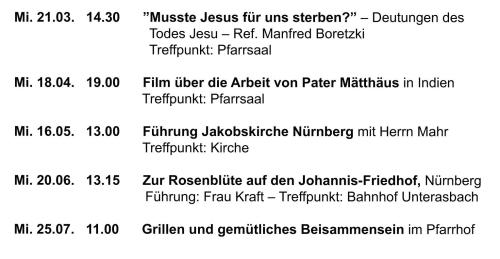 Frauenkreis Termine 2012