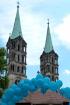 Domt�rme mit Luftballons. Das Erzbistum Bamberg feiert den 1000. Weihetag des Doms.