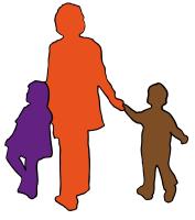 Mutter mit Kindern