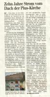 Zeitungsartikel zur 10 Jahresfeier