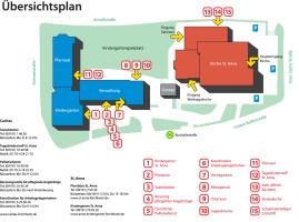 �bersichtsplan �ber die Einrichtungen in St. Anna