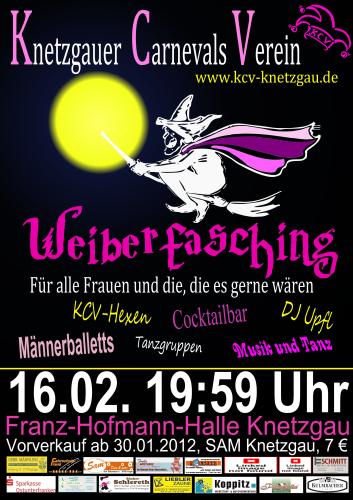 Plakat Weiberfasching 2012