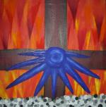 5. Station: Simon von Cyrene hilft Jesus das Kreuz tragen