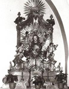 Herz-Jesu-Altar der Pfarrkirche Weihnachten 1977