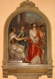Jesus f�llt das erste Mal.
  gestiftet von Anna Marg. Lang von Thurn