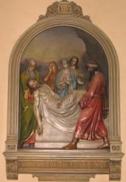 Jesus wird in das Grab gelegt
  gestiftet von Marianni u. Georg G�sswein - Wimmelbach