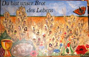 Kollage aller Kommunionkinder 2008