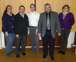 stv. Vors. Heike Traub; Dekan Josef Dobeneck; stv. Vors. Andreas Wulf; Vors. Oskar Klinga; Schriftf�hrerin Carola Schneider (v. l.)