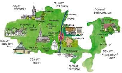 Dekanat Erlangen
  (Pfarreien, Landkreise)