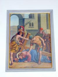 Jesus f�llt zum zweiten Mal unter dem Kreuz