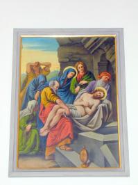 Der heilige Leichnam Jesu wird in das Grab gelegt