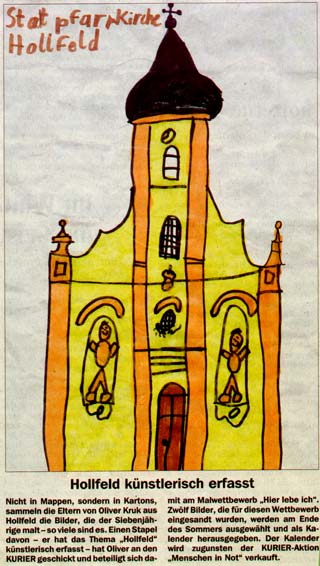 Stadtpfarrkirche Mari� Himmelfahrt Hollfeld, gemalt 2004 von Oliver Kruk, 7 Jahre