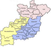 Di�zesankarte nach Regionen