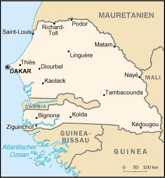 Senegal Verwaltungsgliederung