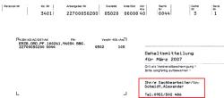 Den f�r Sie zust�ndigen Sachbearbeiter aus der Bez�geabteilung k�nnen Sie Ihrer Gehaltsabrechnung entnehmen.