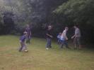 Fu�ballspiel im Garten neben der Marienkirche