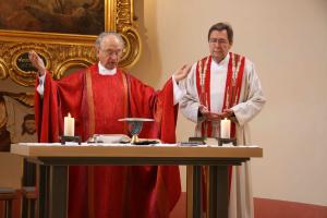 Pfarrer i.R. Veit Dennert und Josef Pingold 