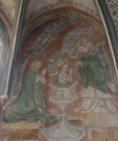 Fresko - Taufe des hl. Augustinus durch den hl.Bischof Ambrosius 387 in Mailand