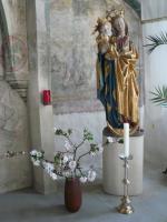 Sog. 'Gugelmadonna' um 1460 - Maria als die neue Eva reicht uns die Frucht der Erlösung Jesus Christus