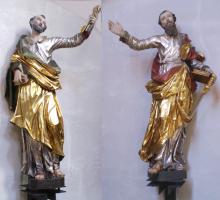 Petrus und Paulus um 1741
  Goerg Reuß zugeschrieben
  Im Chor der Stiftskirche St. Michael Neunkirchen a.Br.