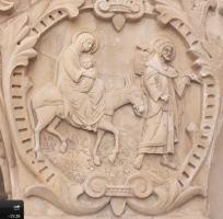 Flucht der Heiligen Familie nach Ägypthen - Am Eingang der Milchgrotte in Bethlehem