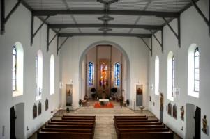 Der Innenraum der Pfarrkirche St. Nikolaus in Ebermannstadt