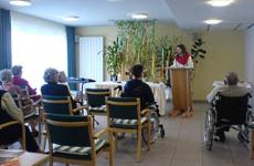 Aus einem Gottesdienst im Seniorenzentrum Ebermannstadt