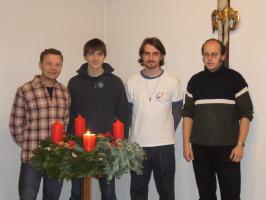 Die 'Neuen' im Bamberger Priesterseminar zum Wintersemester 2006/07 (v.l.n.r.): Dieter Jung, Felix Geyer, Tobias Hofmann, Christian M�llner