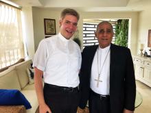 mit dem Erzbischof von Santiago Freddy Antonio de Jess Bretn Martnez