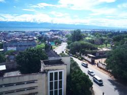 Besuch beim Botschafter der europischen Union in Bujumbura, Blick aus dem Fenster des Botschafters auf den Tanganjika-See