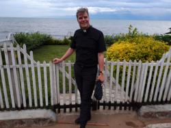 Christian Lhr am ffentlichen Strand des Tanganjika-Sees in Bujumbura