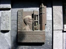 Bronzerelief P. Kentenich im Karmelgefngnis Koblenz