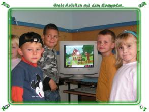 Kindergaretn Arbeit am PC